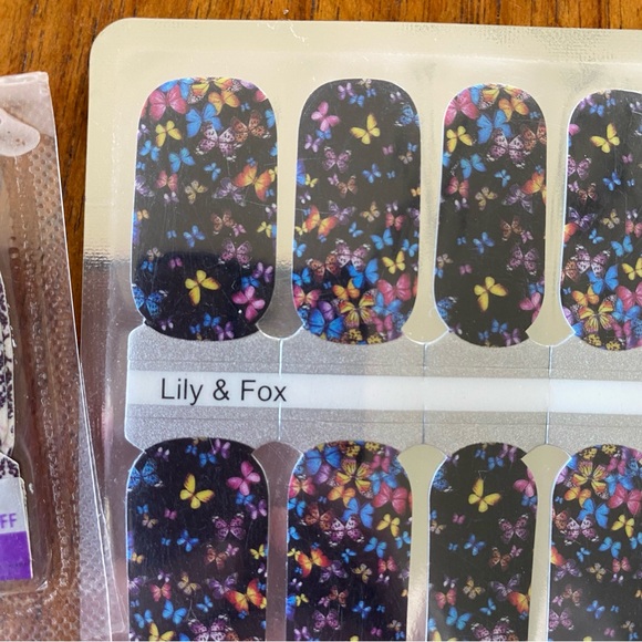 3 packages Lily & Fox Nail Wraps - Floral, T-Rex & Pink Leopard NEW in package - Picture 2 of 4